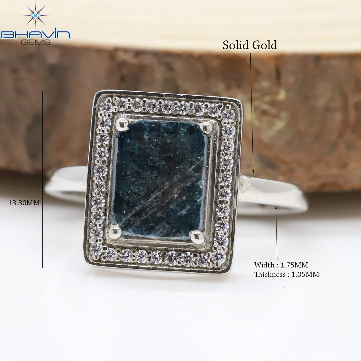 Vintage Blue Rose Cut Diamond Beauty