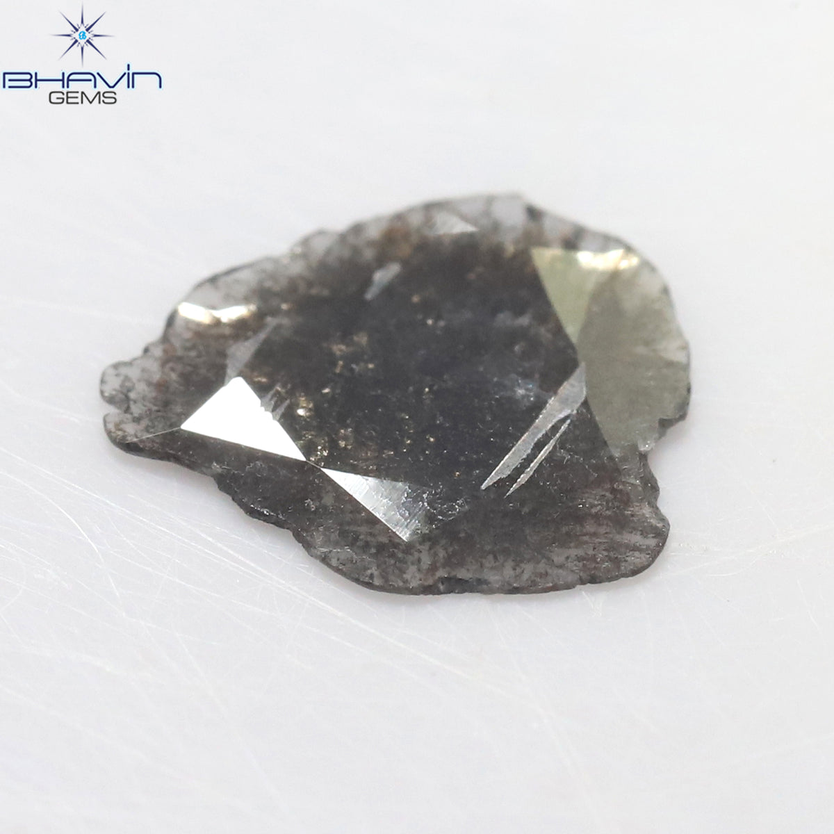 0.69 CT Slice Natural Diamond Salt And Papper Color Clarity I3 (10.73 MM)