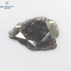 0.69 CT Slice Shape Natural Diamond Salt And Papper Color I3 Clarity (10.73 MM)