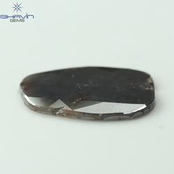9.29 CT Slice Shape Natural Diamond Brown Gray Color I3 Clarity (21.00 MM)