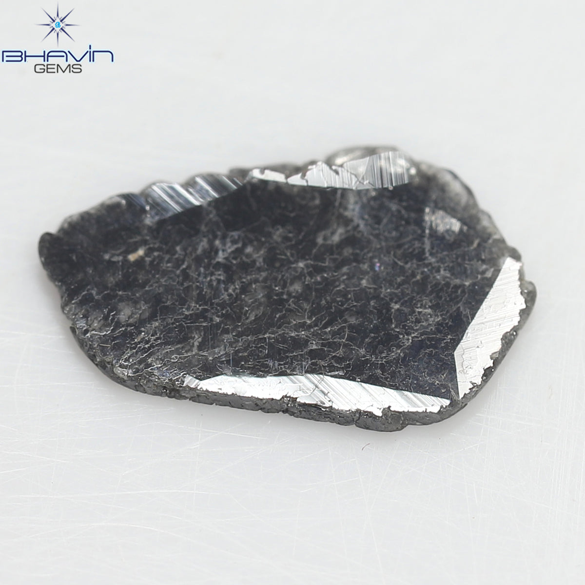 1.10 CT Slice Natural Diamond Salt And Papper Color Clarity I3 (13.00 MM)