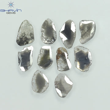 3.94 CT スライス ダイヤモンド ソルト アンド ペッパー カラー クラリティ I3 (9.64 MM)