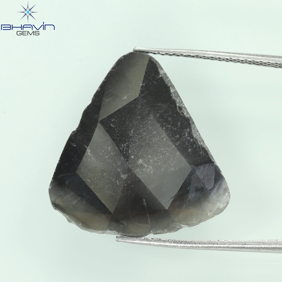 6.75 CT Natural Pear Slice Diamond Gray Color Clarity I3 (21.00 MM)