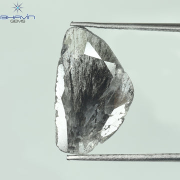 1.98 CT Slice Natural Diamond Salt And Pepper Color Clarity I3 (14.50 MM)