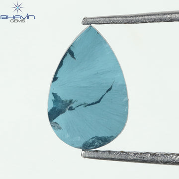 0.59 CT Natural Pear Diamond Enhanced Blue Color Clarity I1 (8.80 MM)