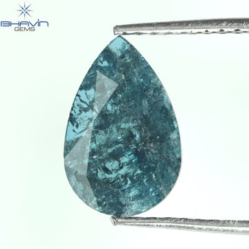 0.73 CT Natural Pear Diamond Enhanced Blue Color Clarity I3 (10.72 MM)
