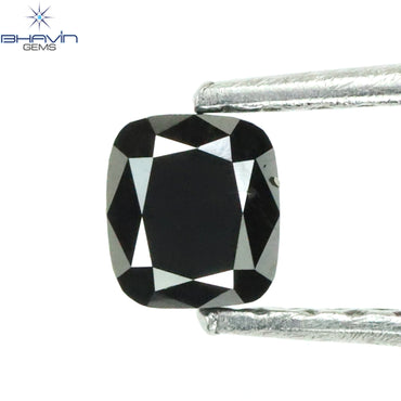 0.23 CT Cushion Shape Natural Diamond Black Color Opaque Clarity (3.70 MM)