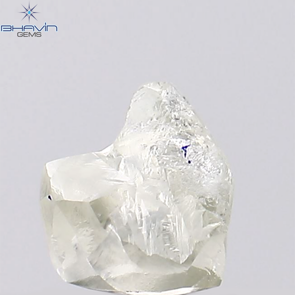 0.76 CT ラフシェイプ ナチュラル ダイヤモンド ホワイト カラー SI1 クラリティ (5.55 MM)