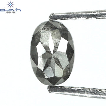 0.43 CT オーバルシェイプ ナチュラル ダイヤモンド ソルト アンド パッパー カラー I3 クラリティ (5.18 MM)