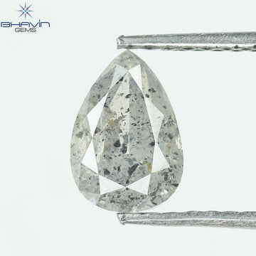 1.03 CT Natural Pear Diamond Salt And Pepper Color Clarity I3 (7.61 MM)