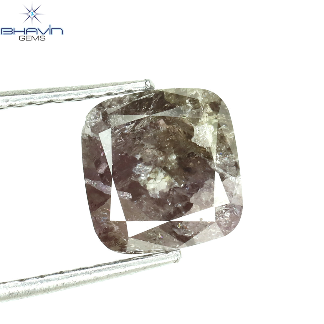 0.86 CT クッション ダイヤモンド ピンク カラー ナチュラル ルース ダイヤモンド I2 クラリティ (5.02 MM)