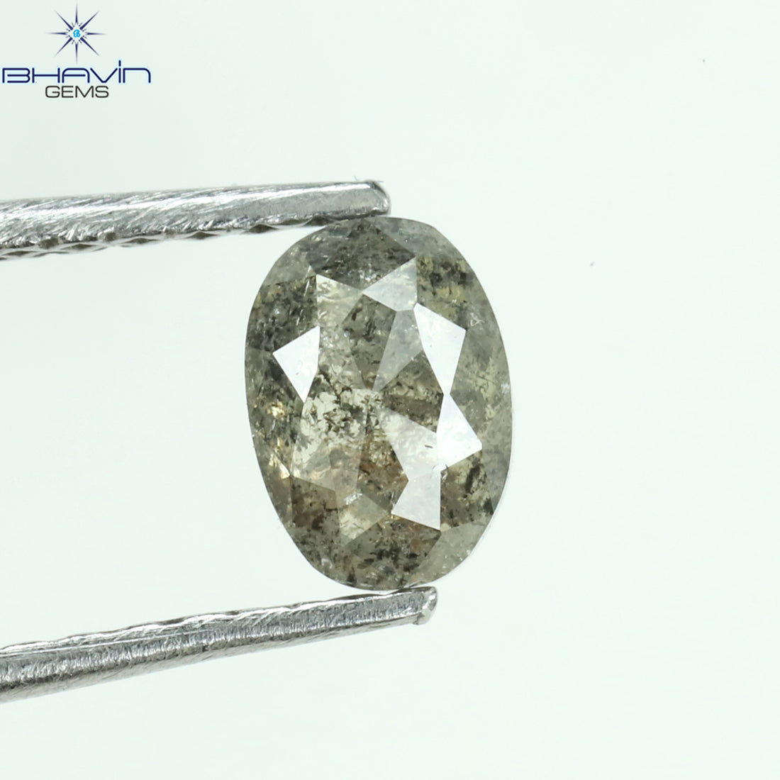 1.46 CT クッション シェイプ ナチュラル ルース ダイヤモンド ソルト アンド ペッパー カラー I3 クラリティ (6.83 MM)