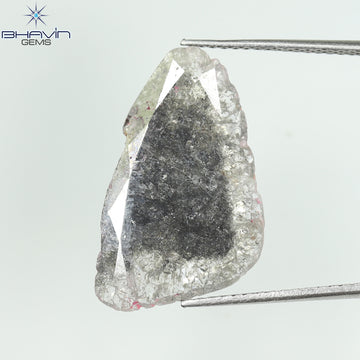 4.08 CT Natural Slice Diamond Salt And Pepper Color Clarity I3 (19.63 MM)