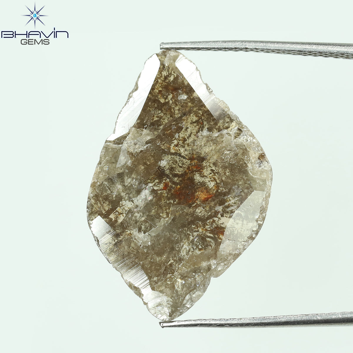 5.26 CT Natural Slice Diamond Brown Color Clarity I3 (23.05 MM)
