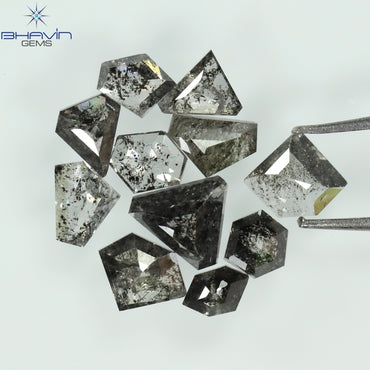 1.54 CT/11 個、ミックス ダイヤモンド、ソルト アンド ペッパー カラー、I3 クラリティ