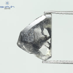 2.08 CT Slice Shape Natural Diamond Salt And Pepper Color I3 Clarity (12.60 MM)