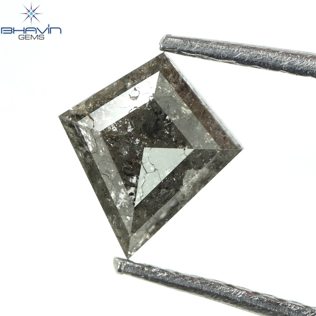 0.54 CT Natural Kite Diamond Salt And Pepper Color Clarity I3 (6.92 MM)