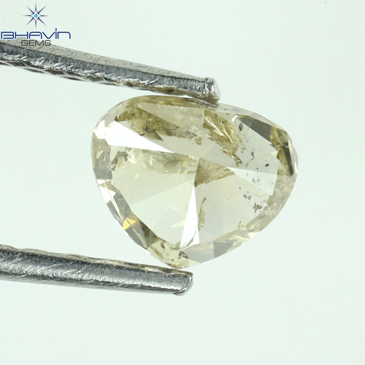 0.41 CT Natural Heart Diamond Brown Color Clarity I2 (7.42 MM)