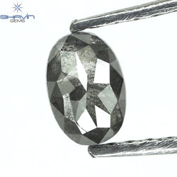 0.43 CT Oval Shape Natural Diamond Salt And Papper Color I3 Clarity (5.18 MM)