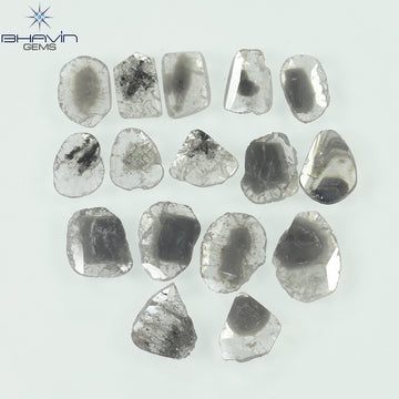 1.83 CT (16 Pcs) Slice Natural Diamond Salt And Pepper Color Clarity I3 (5.85 MM)