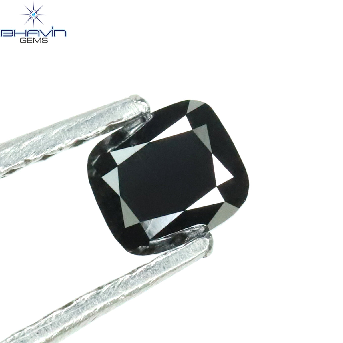 0.23 CT Natural Cushion Diamond Enhanced Black Color Clarity Opaque (3.70 MM)
