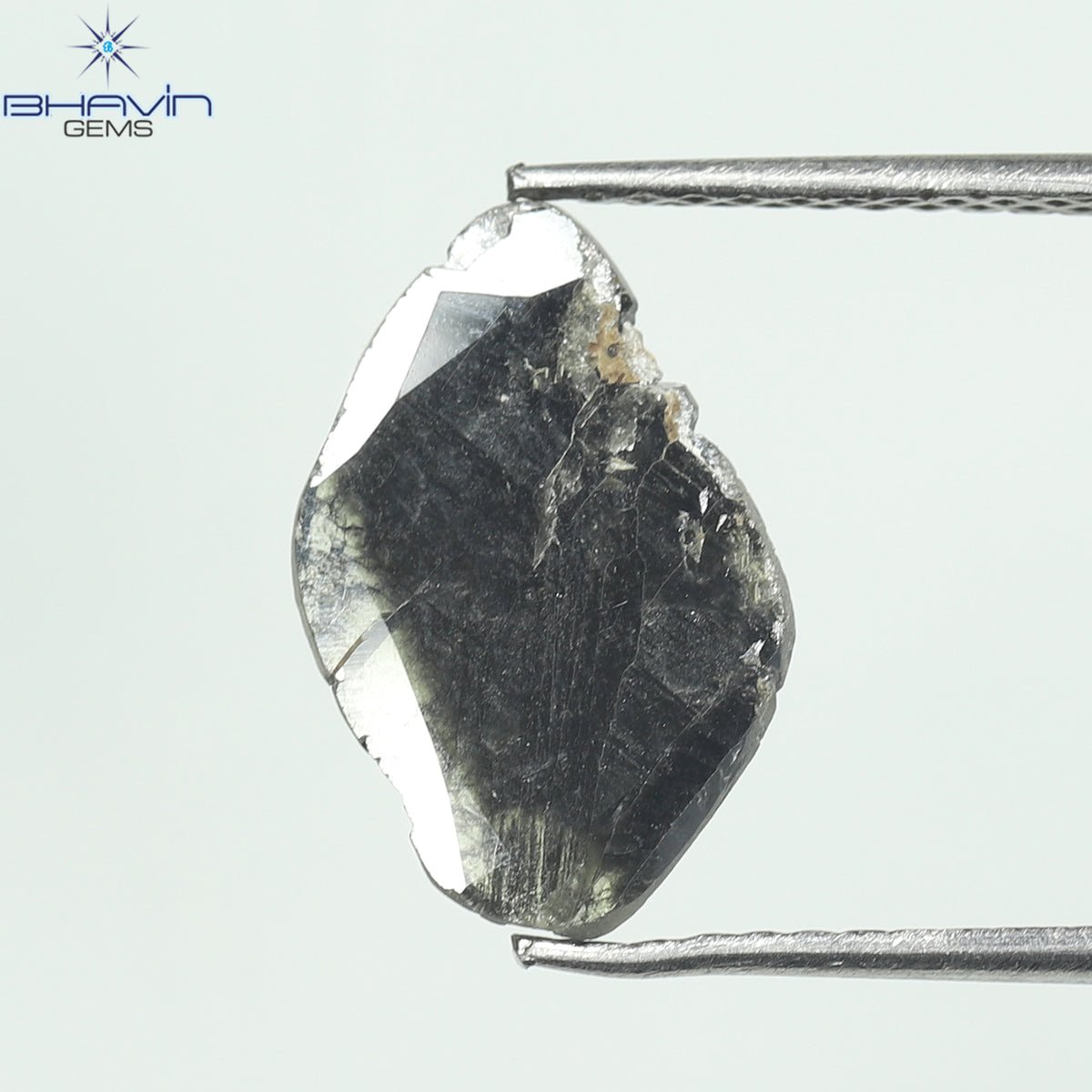 1.14 CT Slice Natural Diamond Salt And Pepper Color Clarity I3 (13.00 MM)
