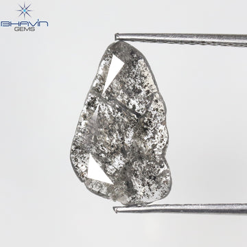 1.26 CT Slice Natural Diamond Salt And Papper Color Clarity I3 (13.20 MM)