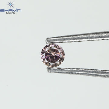 0.05 CT ラウンド シェイプ ナチュラル ダイヤモンド ピンク カラー I1 クラリティ (2.30 MM)