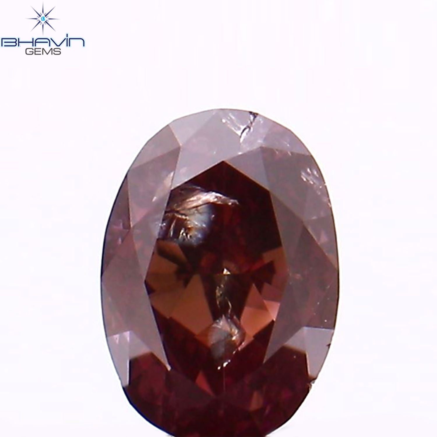 0.17 CT オーバルシェイプ ナチュラル ダイヤモンド 強化ピンク色 SI2 クラリティ (3.94 MM)