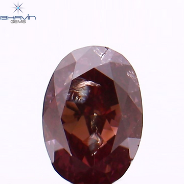 0.17 CT Natural Oval Diamond Enhanced Pink Color Clarity SI2 (3.94 MM)