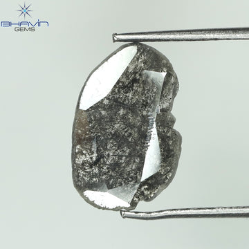 0.97 CT Slice Natural Diamond Salt And Papper Color Clarity I3 (12.00 MM)