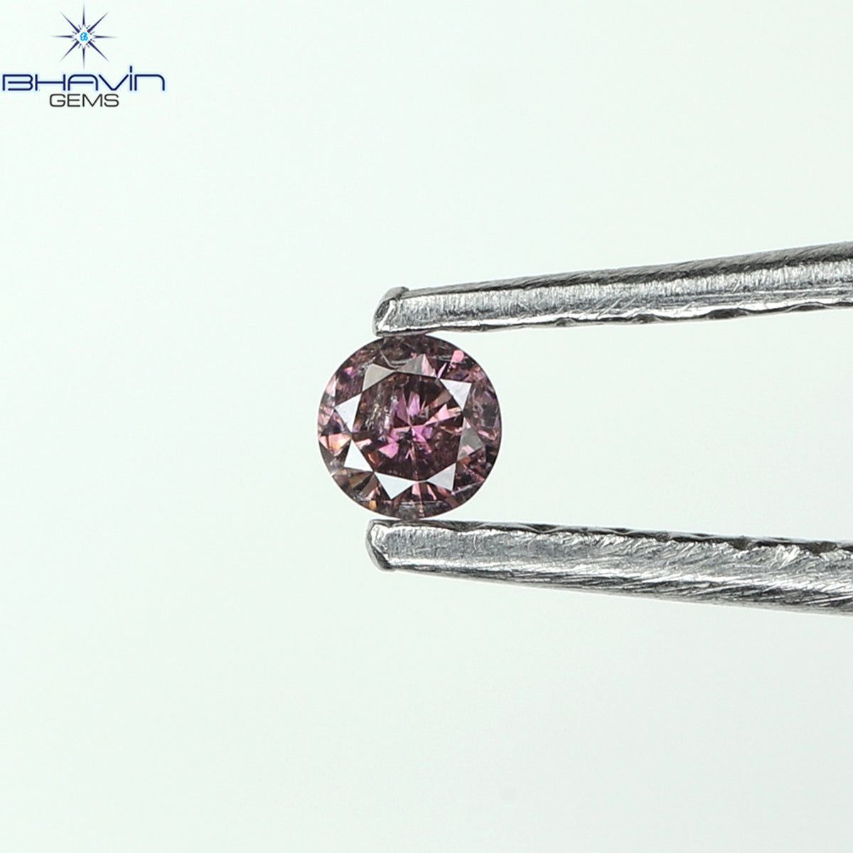 0.03 CT ラウンド シェイプ ナチュラル ダイヤモンド ピンク カラー I2 クラリティ (1.97 MM)