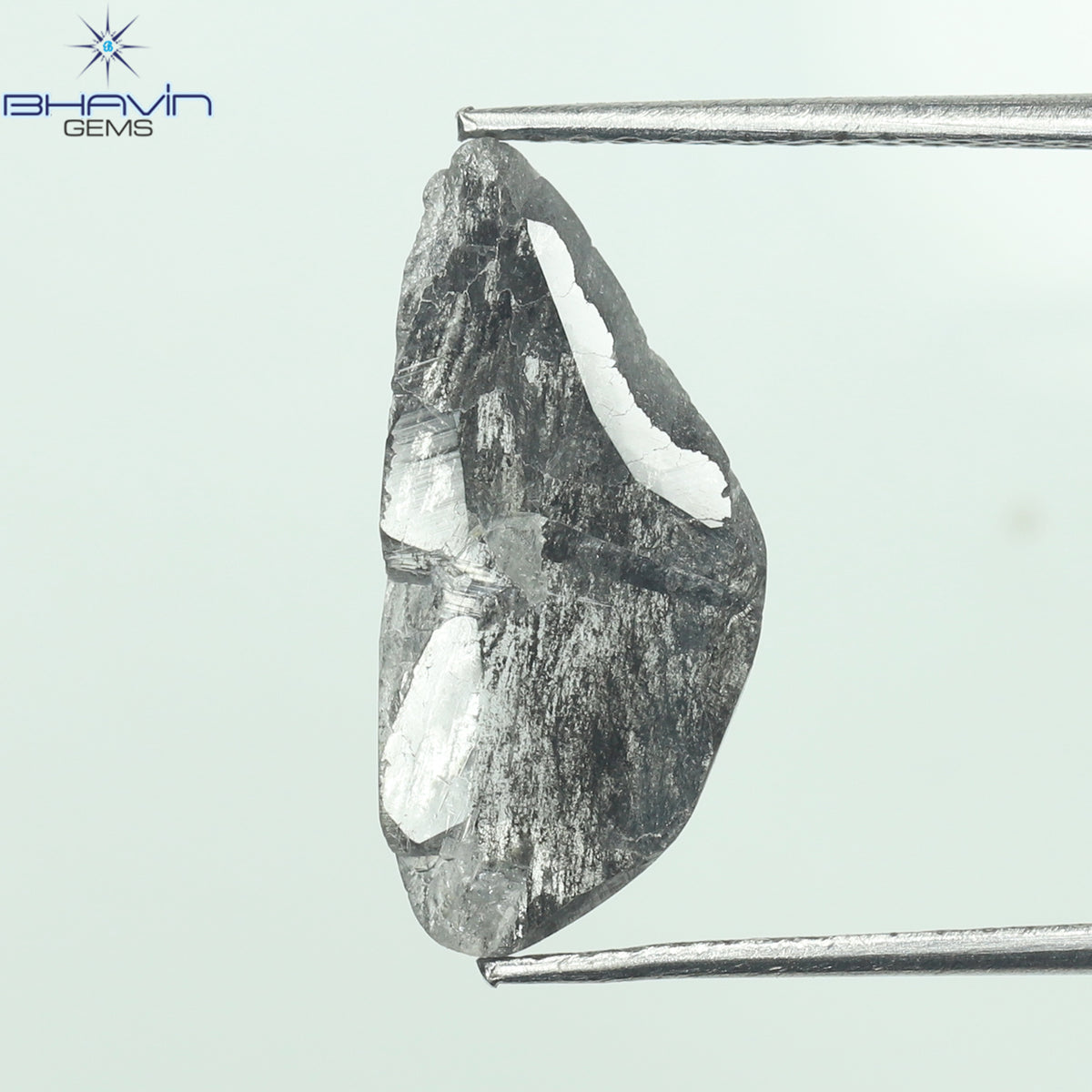 1.57 CT Slice Natural Diamond Salt And Pepper Color Clarity I3 (13.40 MM)