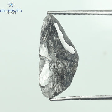1.57 CT Slice Natural Diamond Salt And Pepper Color Clarity I3 (13.40 MM)