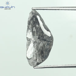 1.57 CT Slice Shape Natural Diamond Salt And Pepper Color I3 Clarity (13.40 MM)