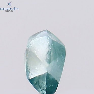 0.36 CT, Rough Shape, Natural Diamond, Greenish Blue Color, VS1 Clarity (4.78 MM)