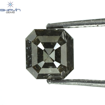 1.00 CT アッシャー シェイプ ナチュラル ダイヤモンド ソルト アンド ペッパー カラー I3 クラリティ (5.72 MM)