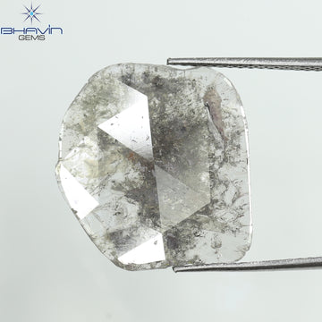 5.25 CT Natural Slice Diamond Salt And Pepper Color Clarity I3 (18.23 MM)