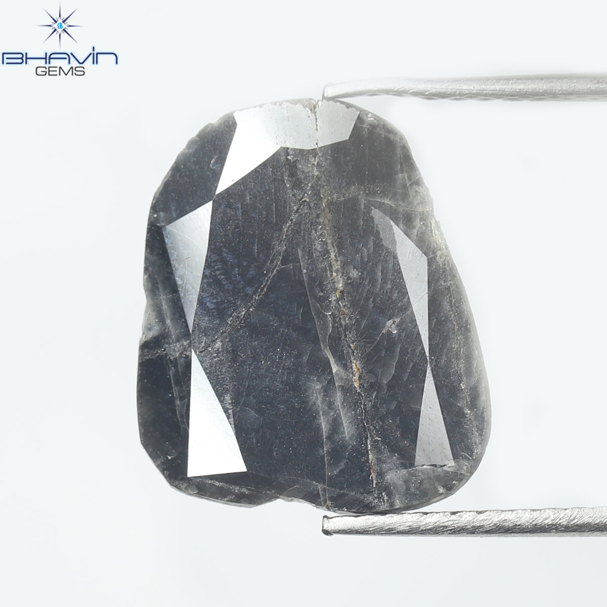 1.78 CT Slice Natural Diamond Black Color Clarity I3 (13.00 MM)