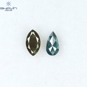 0.29 CT/14 PCS ミックス ダイヤモンド 天然ダイヤモンド ブルー ダイヤモンド SI クラリティ (2.35 MM)