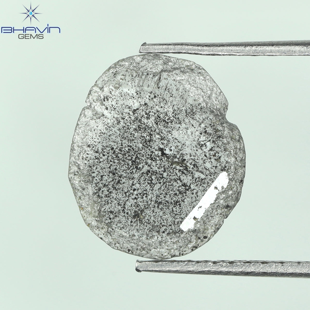 0.92 CT Slice Natural Diamond Salt And Pepper Color Clarity I3 (10.75 MM)