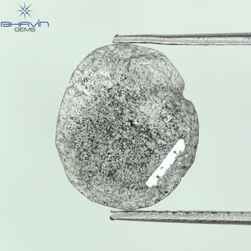0.92 CT Slice Natural Diamond Salt And Pepper Color Clarity I3 (10.75 MM)