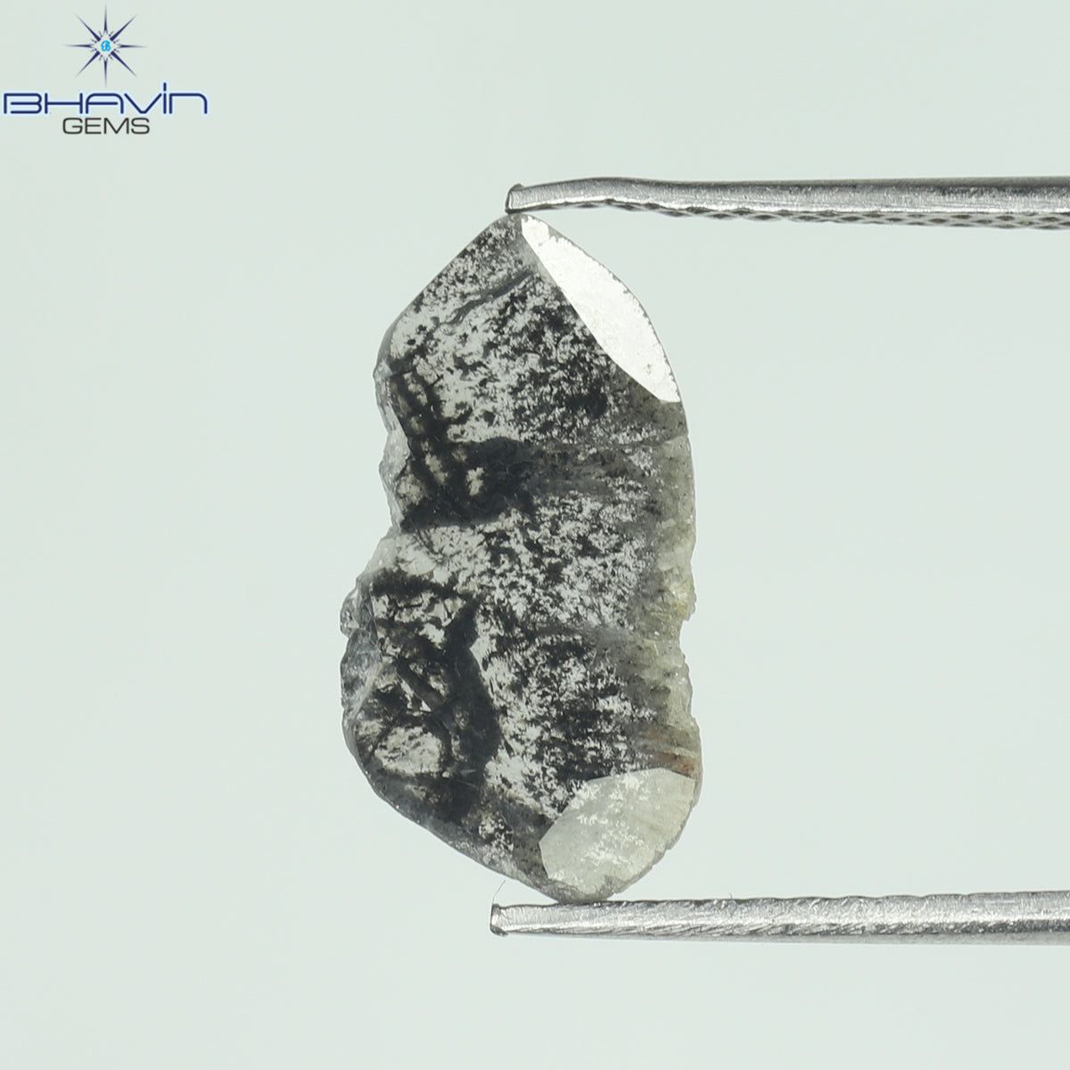 1.10 CT Slice Natural Diamond Salt And Pepper Color Clarity I3 (14.00 MM)