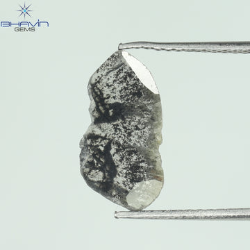 1.10 CT Slice Natural Diamond Salt And Pepper Color Clarity I3 (14.00 MM)