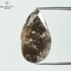 4.01 CT Slice Shape Natural Diamond Brown Color I3 Clarity (19.41 MM)