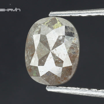 1.04 CT Natural Oval Diamond White Milky Color Clarity I3 (6.70 MM)