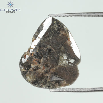 3.16 CT Natural Slice Diamond Salt And Pepper Color Clarity I3 (16.73 MM)