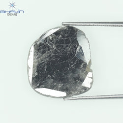 5.27 CT Slice Shape Natural Diamond Salt And Pepper Color I3 Clarity (16.50 MM)