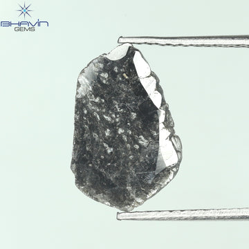 1.10 CT Slice Natural Diamond Salt And Papper Color Clarity I3 (13.00 MM)