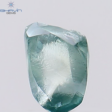 0.40 CT Rough Natural Diamond Enhanced Greenish Blue Color Clarity VS1 (4.77 MM)